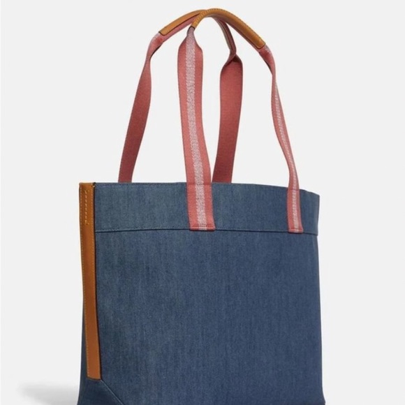 NWT AUTHENTIC COACH DENIM TOTE - Picture 2 of 9
